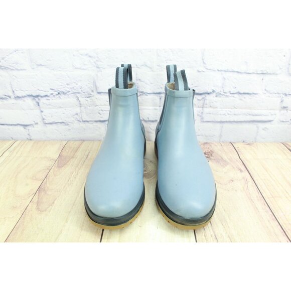 LL Bean Rugged Wellie Chelsea Boots Light Blue Size 9 M - Picture 4 of 10